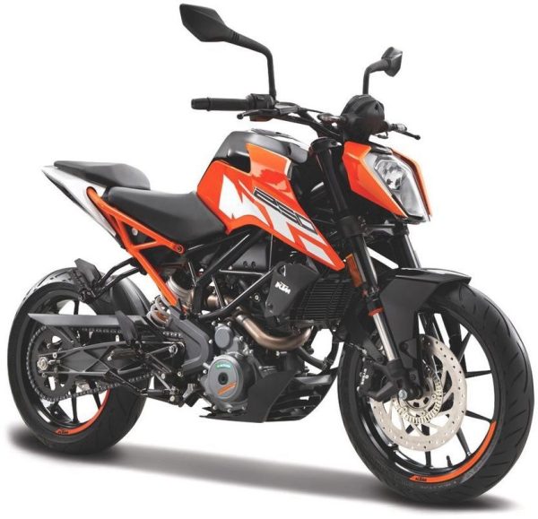 KTM 125 Duke orange and black die-cast motorcycle model