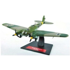 Heinkel He 111H-6 German WWII bomber model on display stand