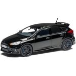 Black Ford Focus RS die-cast model car on white background
