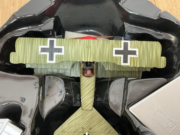 Top view of Fokker Dr.1 Triplane model showing pilot and German insignia