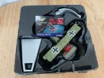 Fokker Dr.1 Triplane model with stand and collector card in packaging