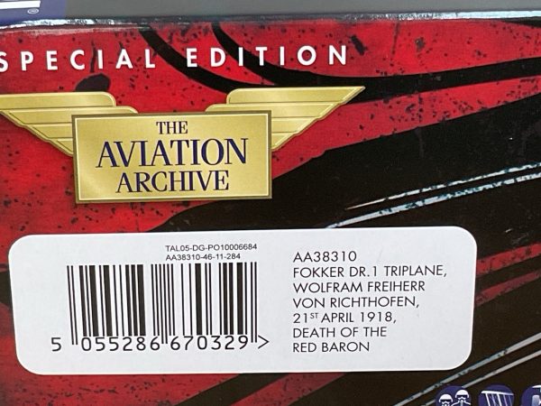 Special Edition Aviation Archive box for Fokker Dr.1 Triplane, Red Baron, 1918
